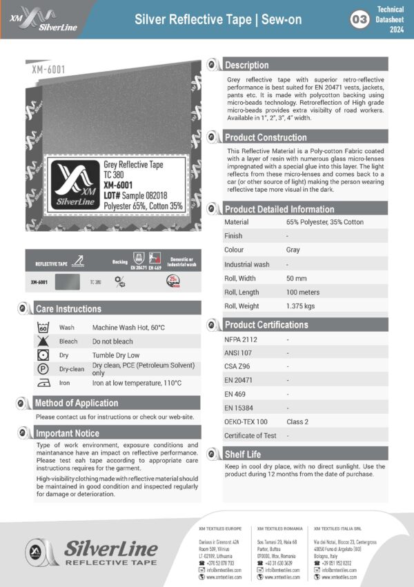 XM-6001: Technical datasheet