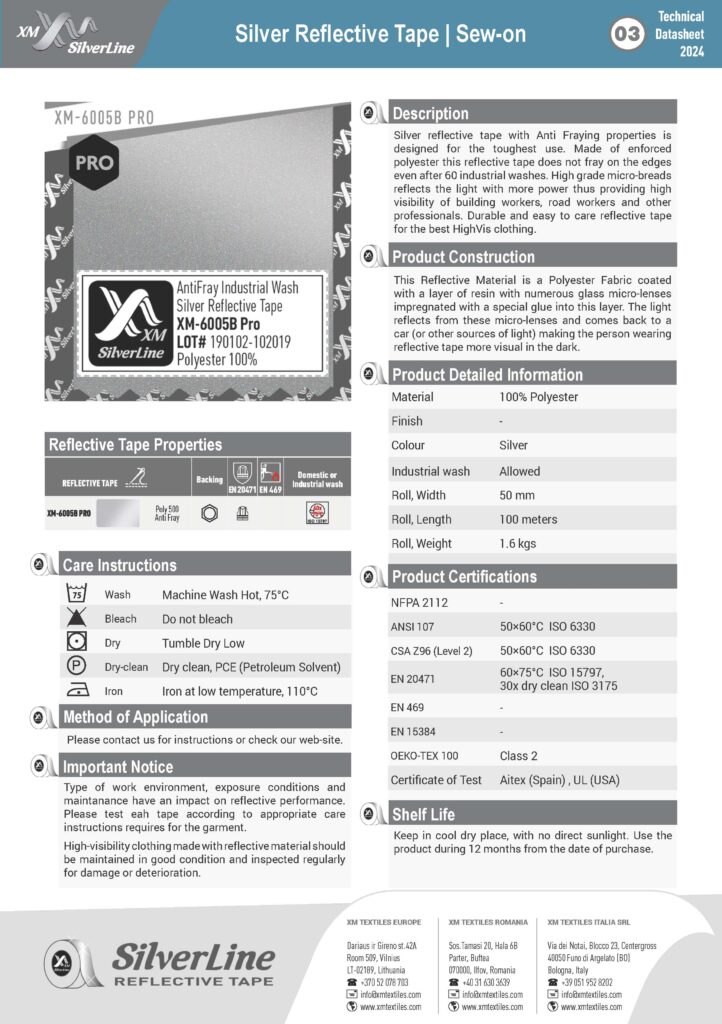 XM-6005B Pro: Technical datasheet