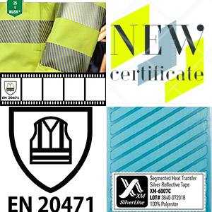 Segmented reflective tape XM-6007C is EN 20471 certified